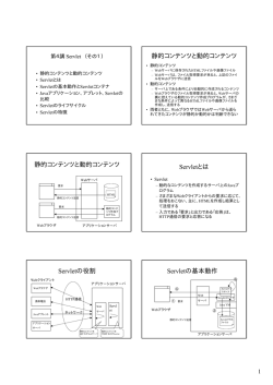 Servletの説明（授業）