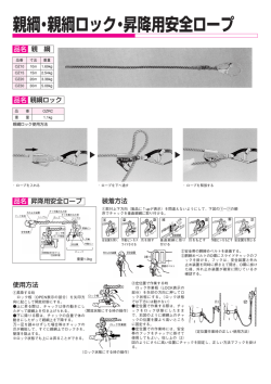 親綱・親綱ロック・昇降用安全ロープ