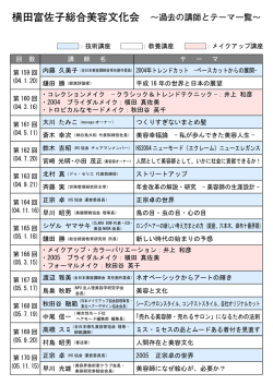 過去の講師とテーマ一覧はこちら