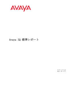 Avaya IQ 標準レポート