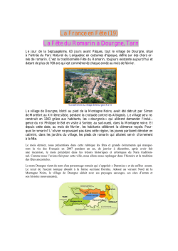 La F&ecirc;te du Romarin &agrave; Dourgne, Tarn