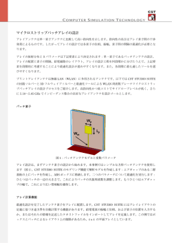 マイクロストリップパッチアレイの設計