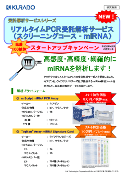 高感度・高精度・網羅的に miRNAを解析します！
