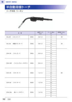 半自動溶接トーチ