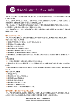 植えてはいけないけし、大麻