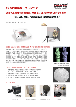 10 万円の3Dレーザースキャナー - DAVID 3D Scanner