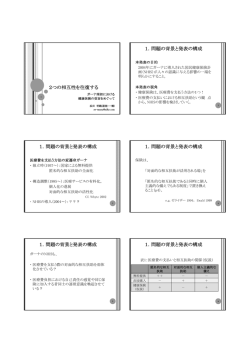 2つの相互性を往復する 1．問題の背景と発表の構成 1