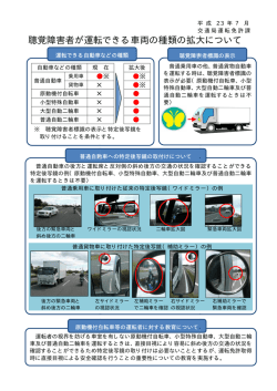 聴覚障害者が運転 運転できる車両の種類の拡大 拡大について