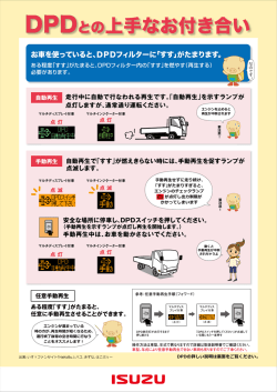 お車を使っていると、DPDフィルターに「すす」がたまります。