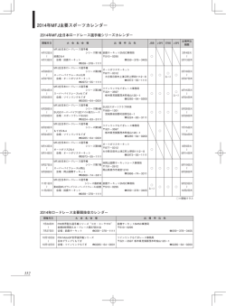 2014年MFJ主要スポーツカレンダー
