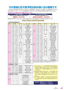 犬の登録と狂犬病予防注射は飼い主の義務です