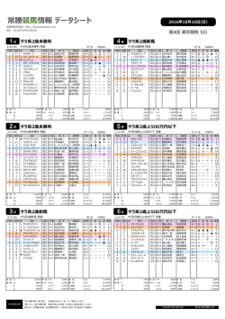 常勝競馬情報 データシート