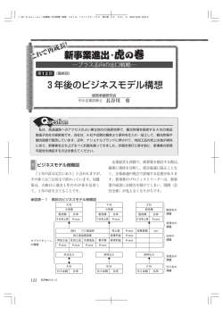 3年後のビジネスモデル構想