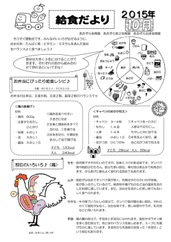 お弁当にぴったり給食レシピ   部位のいろいろ  （鶏）