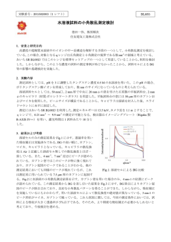水溶液試料の小角散乱測定検討