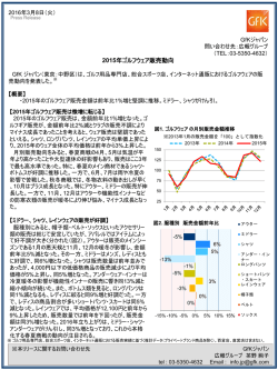 2015年ゴルフウェア販売動向