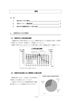 資料 1． 池田市のごみの現状