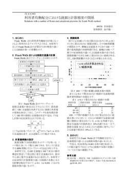利用者均衡配分における経路と計算精度の関係 Relations with a