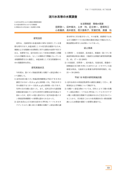 淀川水系等の水質調査 - 大阪府立公衆衛生研究所