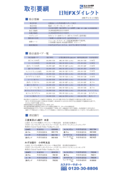 日短FXダイレクト／取引概要