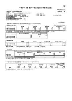 平成27年3月期 第2四半期決算短信（PDF：561KB）