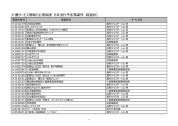 介護サービス情報の公表制度 8月送付予定事業所 調査あり