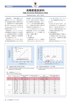高精度抵抗材料