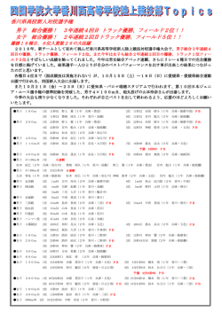 香川県高校新人対校選手権 男子 総合優勝！ 3年連続4回目 トラック