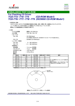 TCD-773/ -774/ -775 (CD-ROM Mode1) TCD-776/ -777/ -778/
