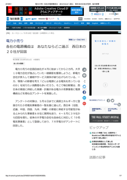 電力小売り 各社の電源構成は あなたならどこ選ぶ 西日本の 20社が回答