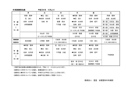 医療法人 豊堂 岩尾整形外科病院 外来診療担当表 平成 26 年 4 月より
