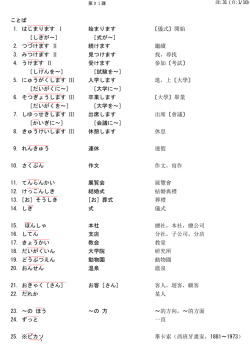 はじまります 始まります 〔 〕 ［しきが&sim;］ ［式が&sim;］ Ⅰ 儀式 開始 1. つづけ
