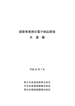 調査等業務の電子納品要領 共 通 編