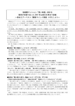 「買い時感」高まる 販売が好調であった 2007 年以前