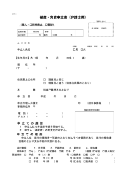 破産・免責申立書（弁護士用）