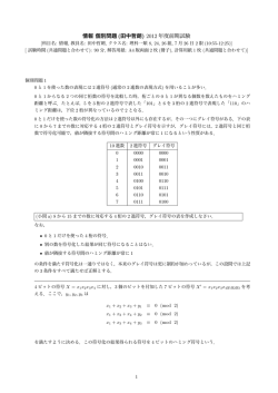 2012年度独自問題