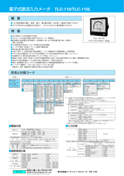 電子式直流入力メータ TLC-110/TLC-110L