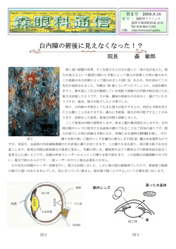 白内障の術後に見えなくなった！？
