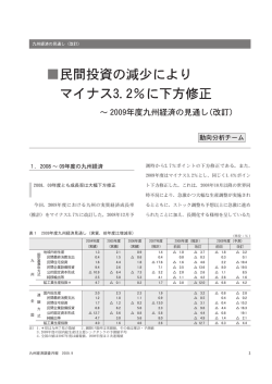 民間投資の減少により マイナス3.2％に下方修正