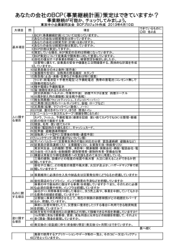 あなたの会社のBCP（事業継続計画）策定はできていますか？