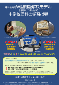 理科教育用W型問題解決モデル 中学校理科の学習指導