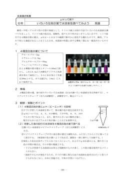 6年 いろいろな指示薬で水溶液を調べてみよう 発展