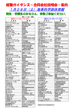 1月28日（土）海事科学部体育館