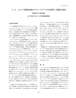 11.2 ロシア極東地域のツキノワグマの生物学と