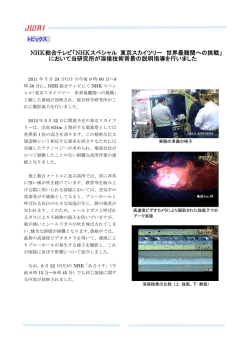 NHKスペシャル 東京スカイツリー 世界最難関への挑戦