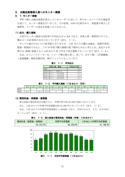 5．太陽光発電導入者へのモニター調査