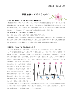 禁煙治療ってどんなもの？