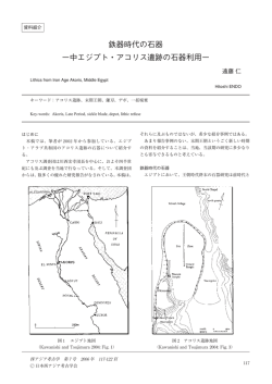 鉄器時代の石器 &minus;中エジプト・アコリス遺跡の石器利用&minus;