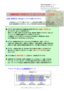 皮膚科医院で採用されているエステル油 ISOD
