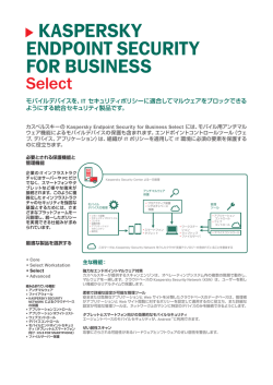 KASPERSKY ENDPOINT SECURITY FOR BUSINESS